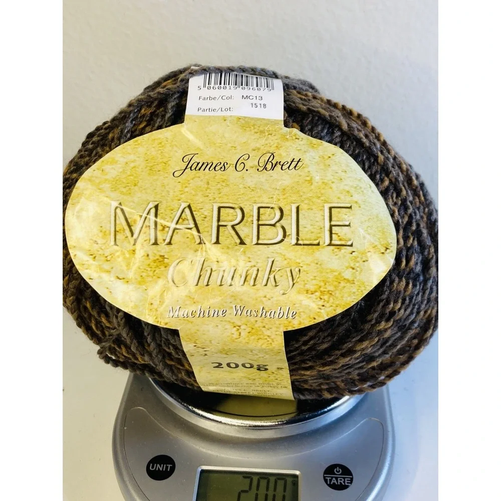 NEW 200g James C Brett MARBLE CHUNKY Yarn Browns MC13 100 % Acrylic